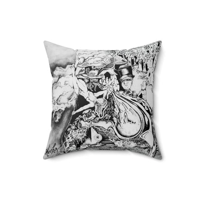 Alice In Wonderland Spun Polyester Square Pillow