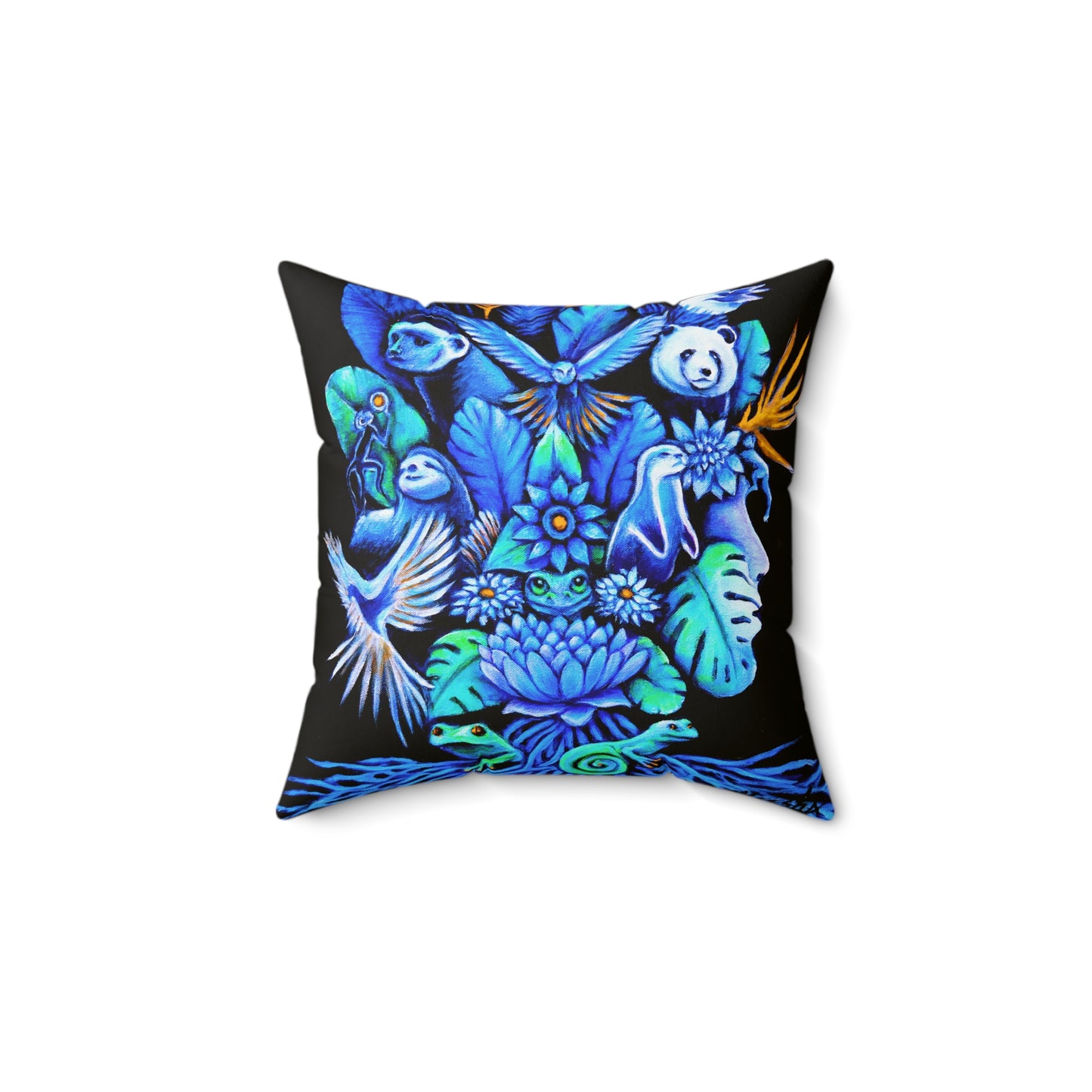 Out of the blue Spun Polyester Square Pillow