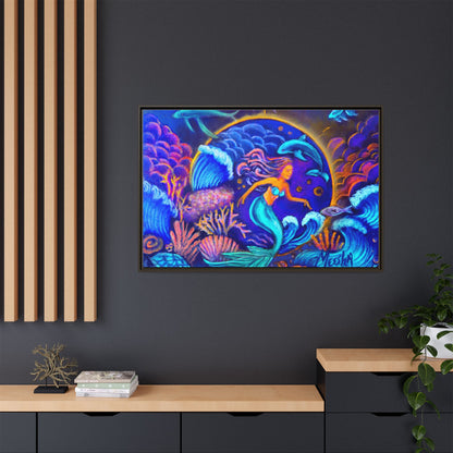 Celestrial Extraterrestrial Framed Canvas Print