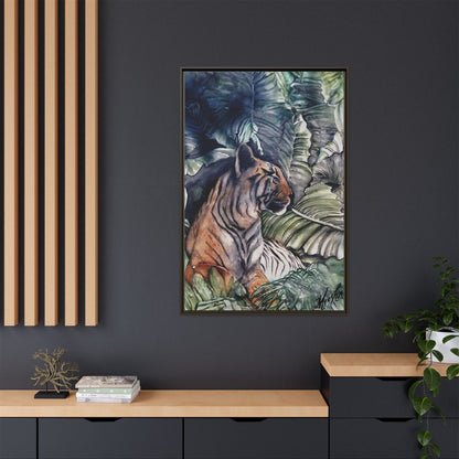 Watchful Warrior Framed Canvas Print