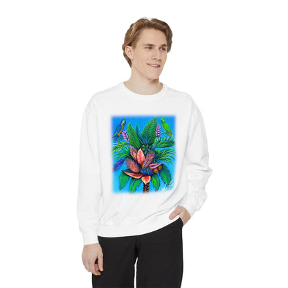 Palm Tree of Life Unisex Garment-Dyed Sweatshirt