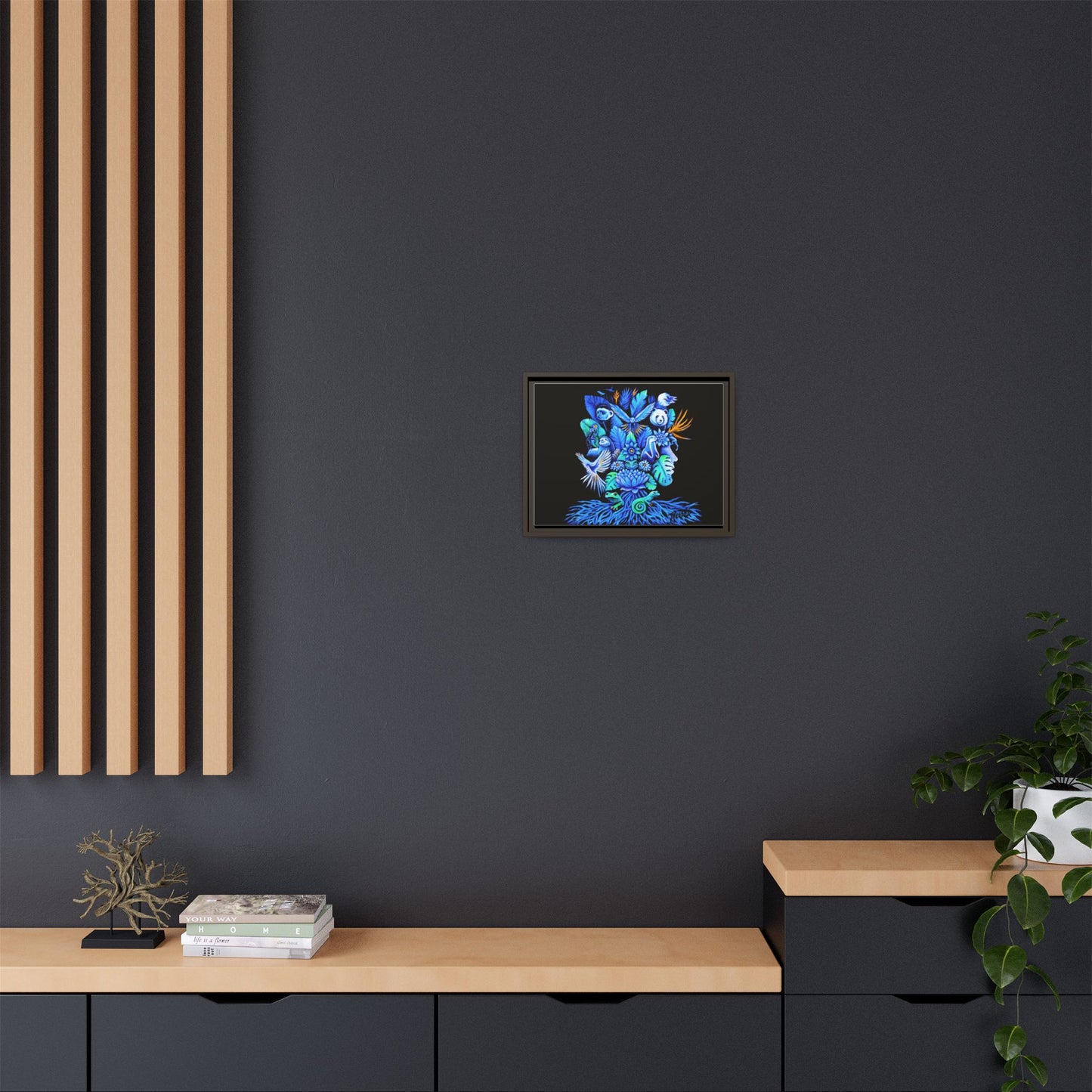 Out of The Blue Framed Canvas Print