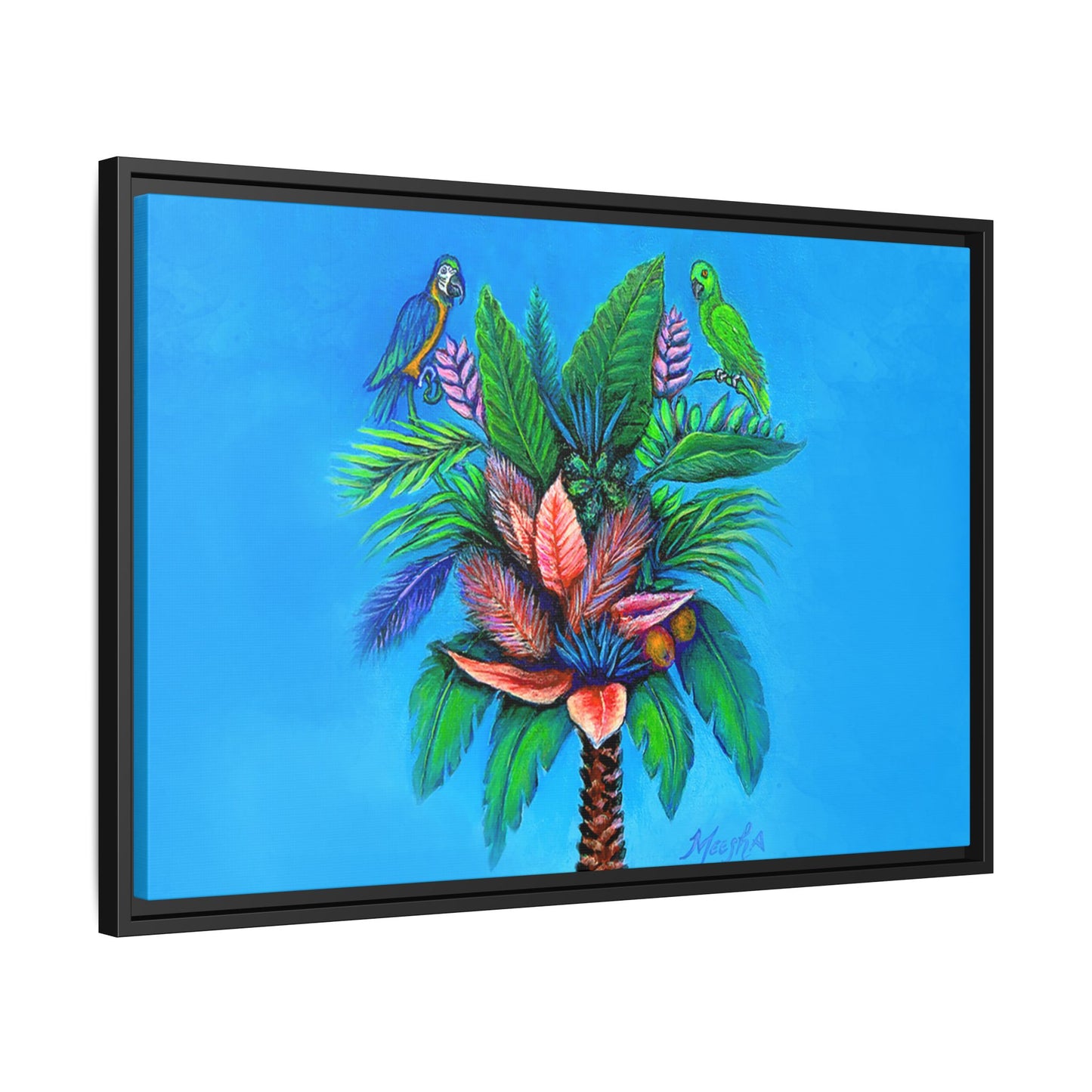 Palm Tree of Life Framed Canvas Print