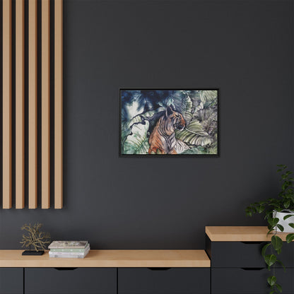 Watchful Warrior Framed Canvas Print