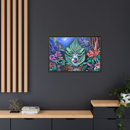 Moonlight Mischief Framed Canvas Print