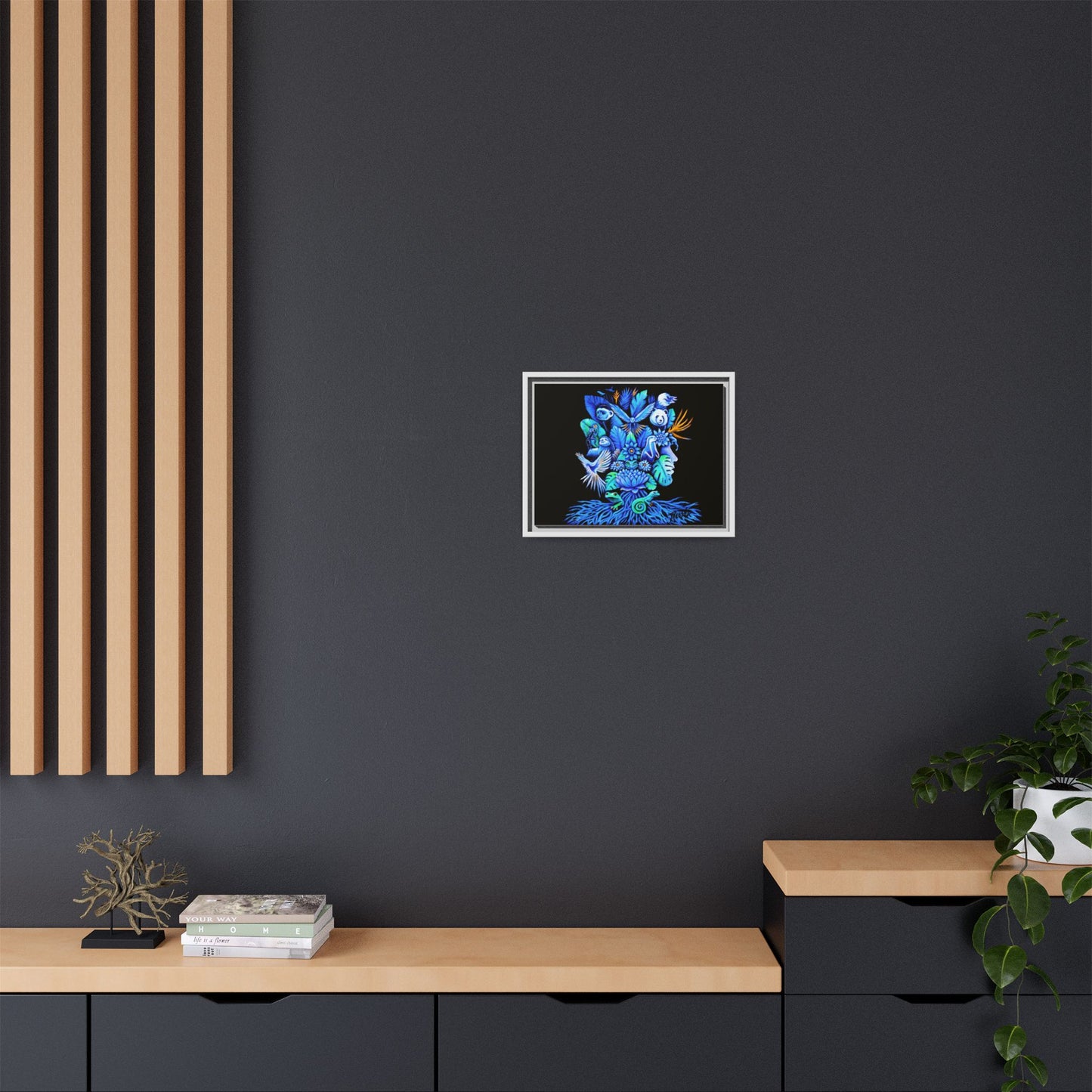 Out of The Blue Framed Canvas Print