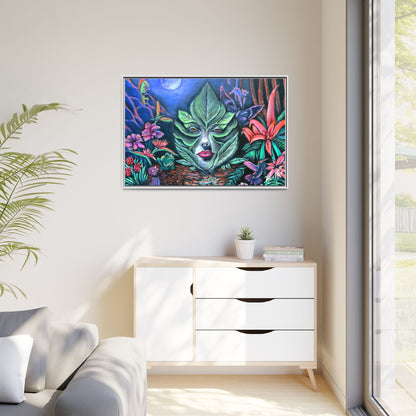 Moonlight Mischief Framed Canvas Print