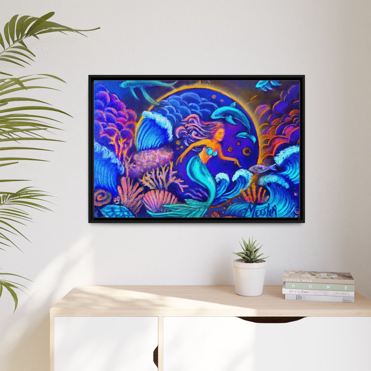 Celestrial Extraterrestrial Framed Canvas Print