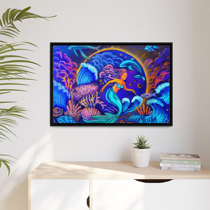 Celestrial Extraterrestrial Framed Canvas Print