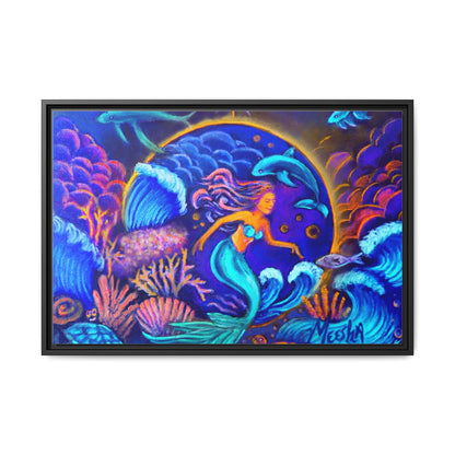 Celestrial Extraterrestrial Framed Canvas Print