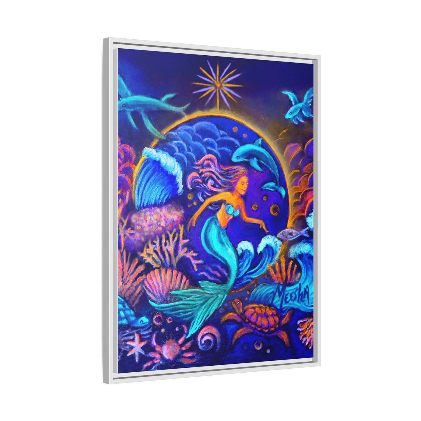 Celestrial Extraterrestrial Framed Canvas Print
