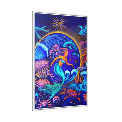 Celestrial Extraterrestrial Framed Canvas Print