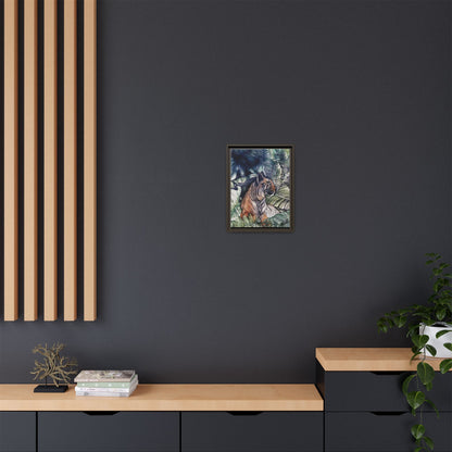Watchful Warrior Framed Canvas Print