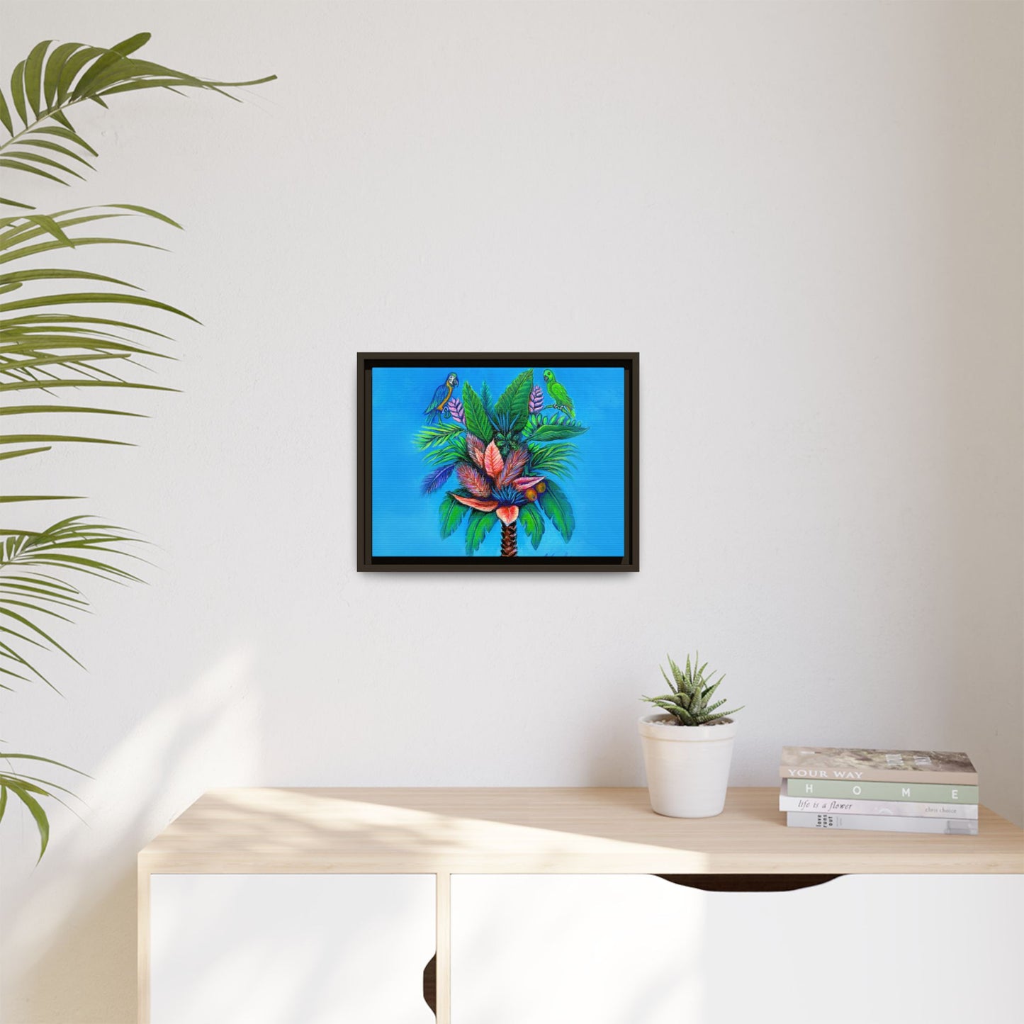 Palm Tree of Life Framed Canvas Print