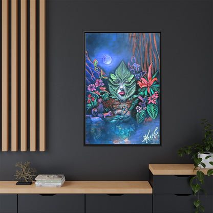 Moonlight Mischief Framed Canvas Print