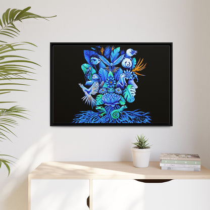 Out of The Blue Framed Canvas Print
