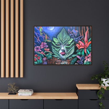 Moonlight Mischief Framed Canvas Print