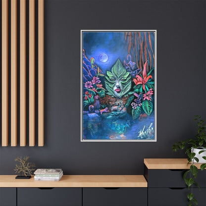 Moonlight Mischief Framed Canvas Print