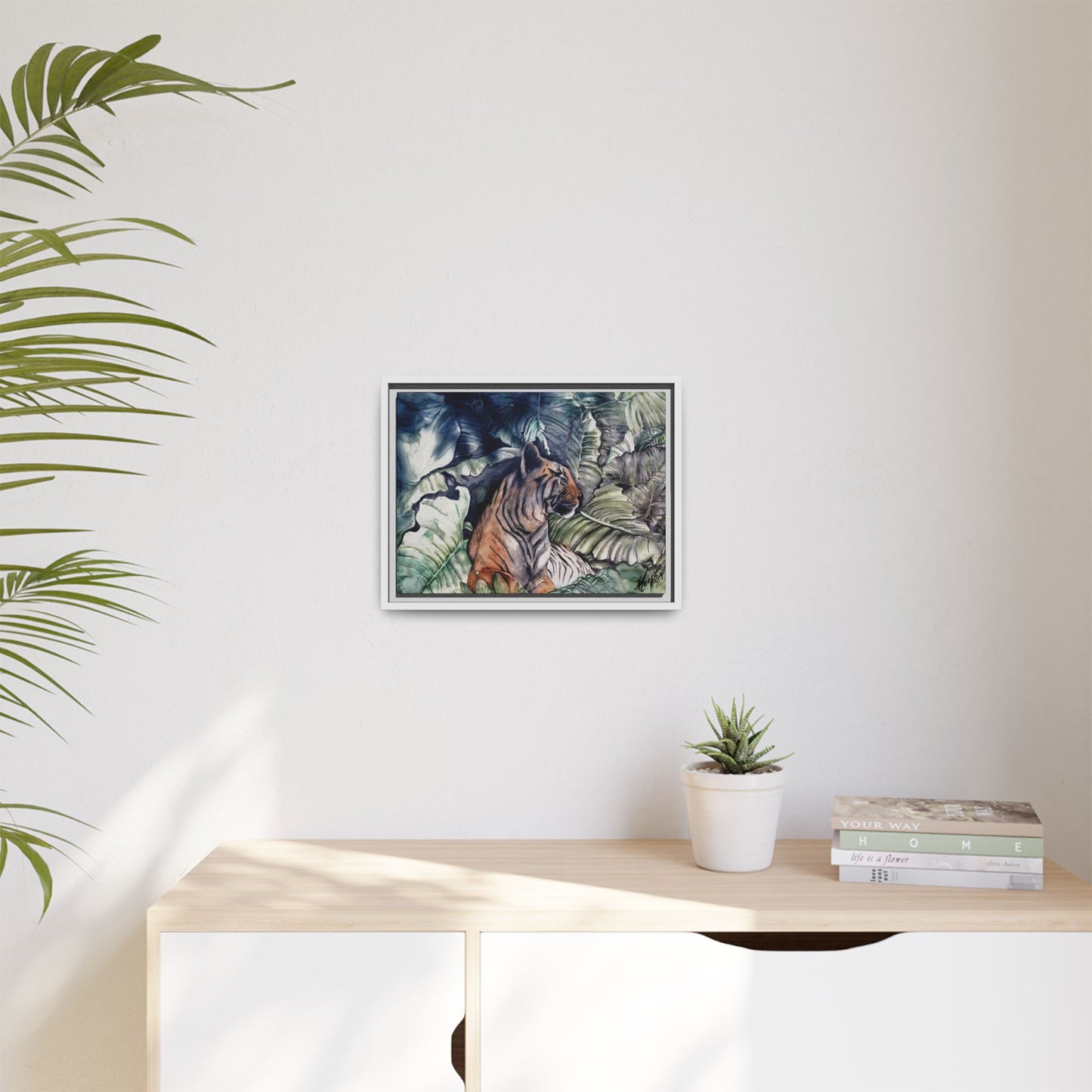 Watchful Warrior Framed Canvas Print