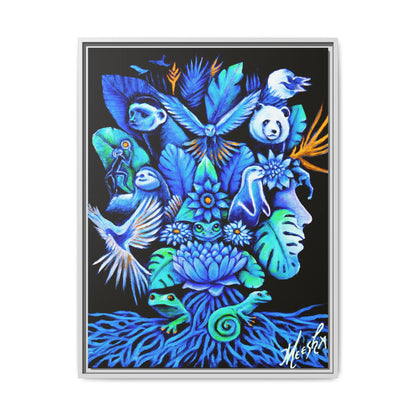 Out of The Blue Framed Canvas Print