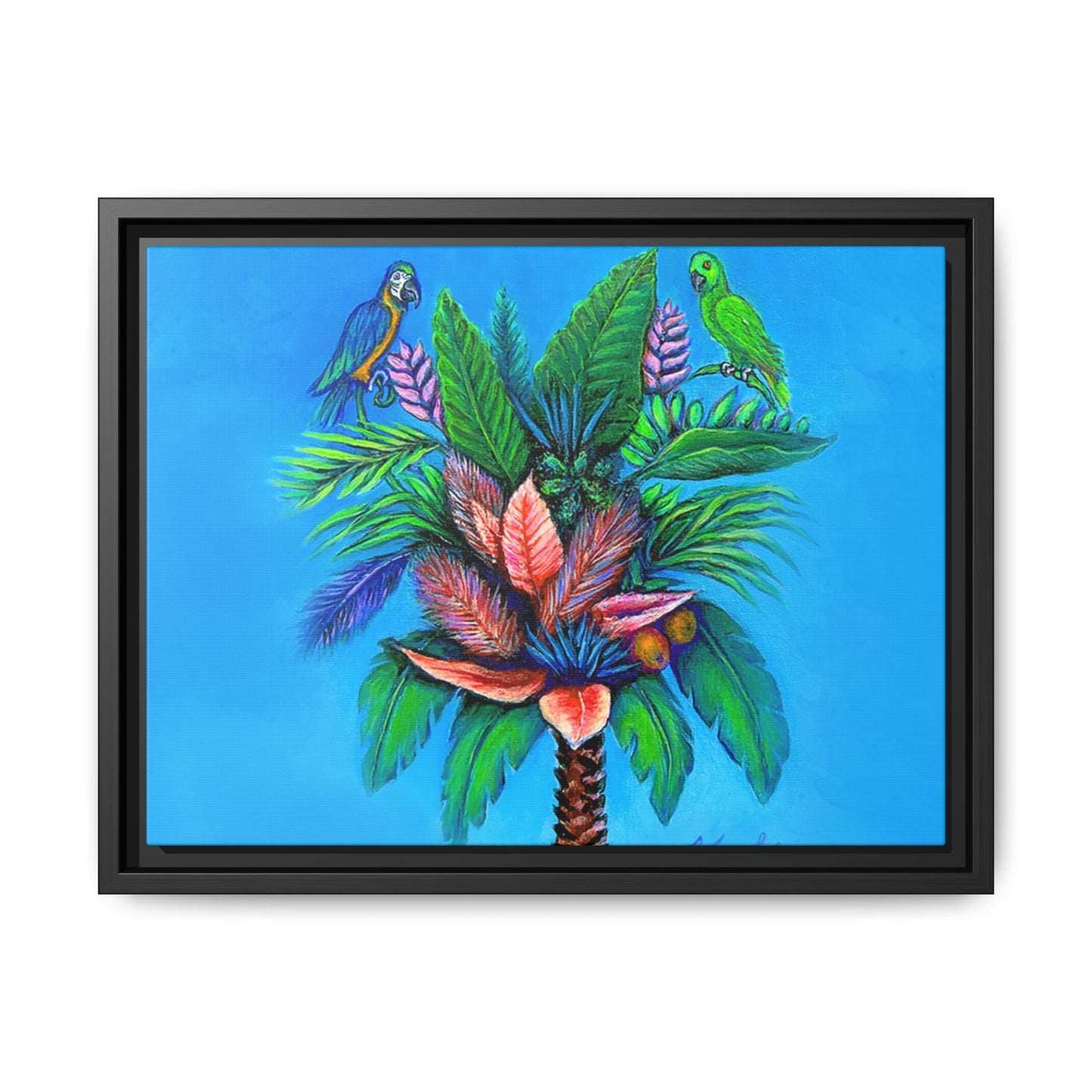 Palm Tree of Life Framed Canvas Print