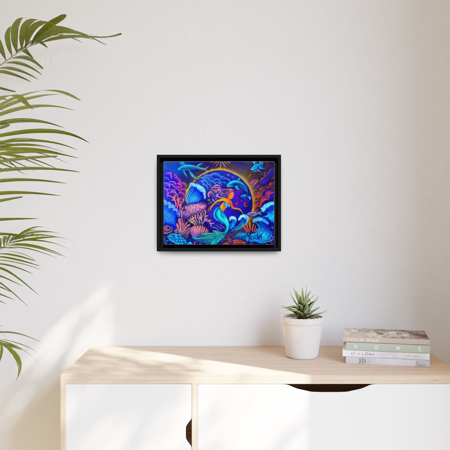 Celestrial Extraterrestrial Framed Canvas Print