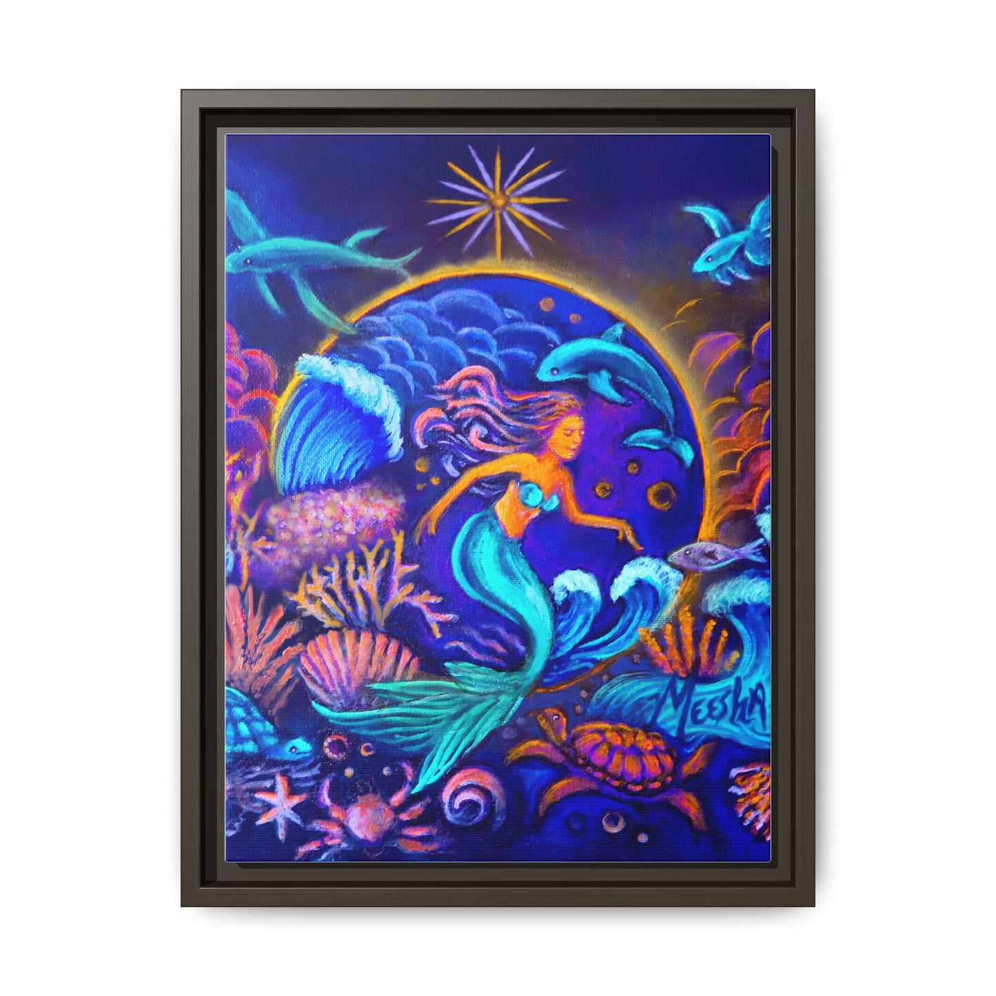 Celestrial Extraterrestrial Framed Canvas Print