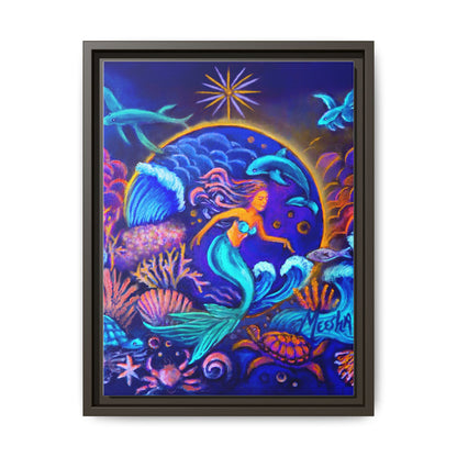 Celestrial Extraterrestrial Framed Canvas Print