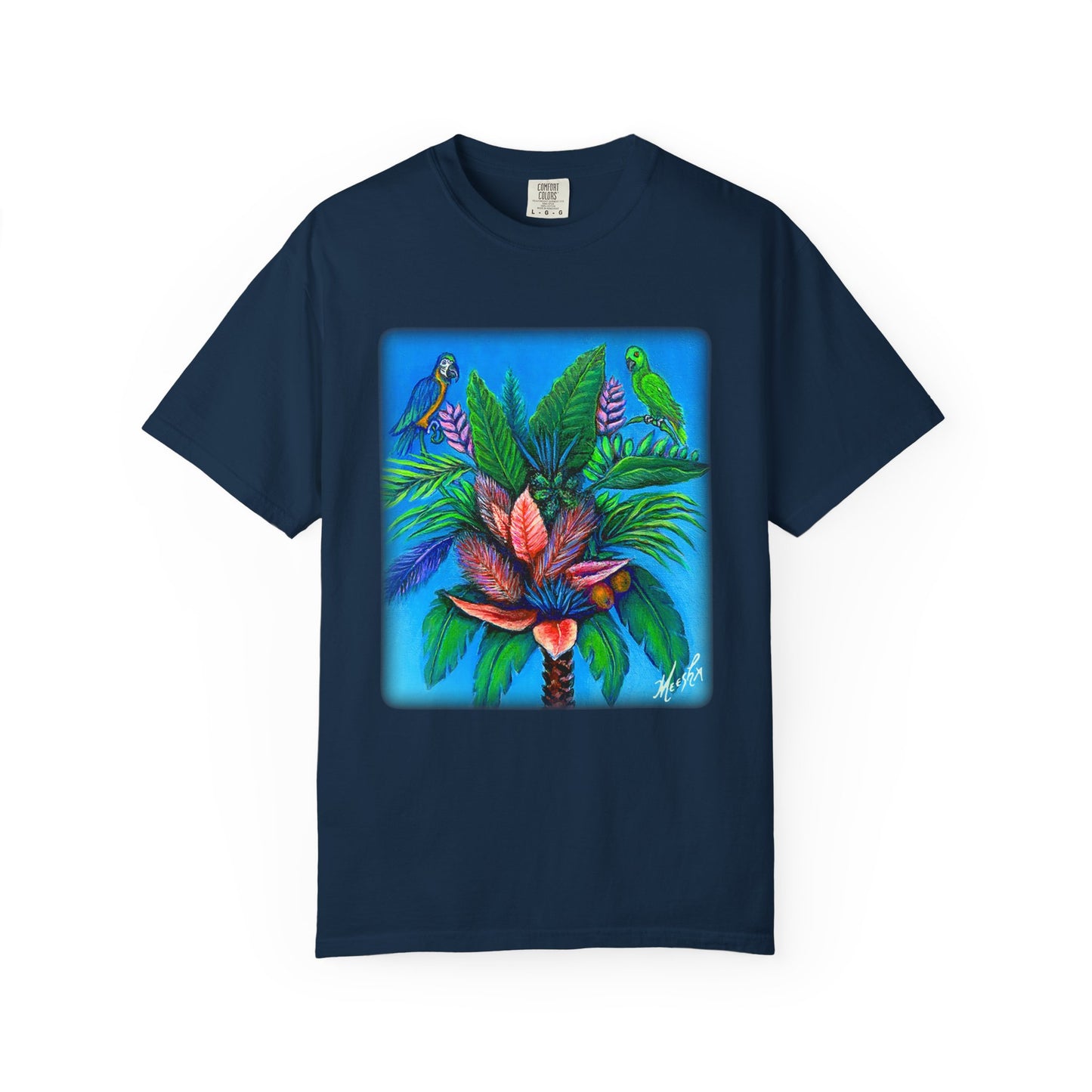 Palm Tree of Life Unisex Garment-Dyed T-shirt