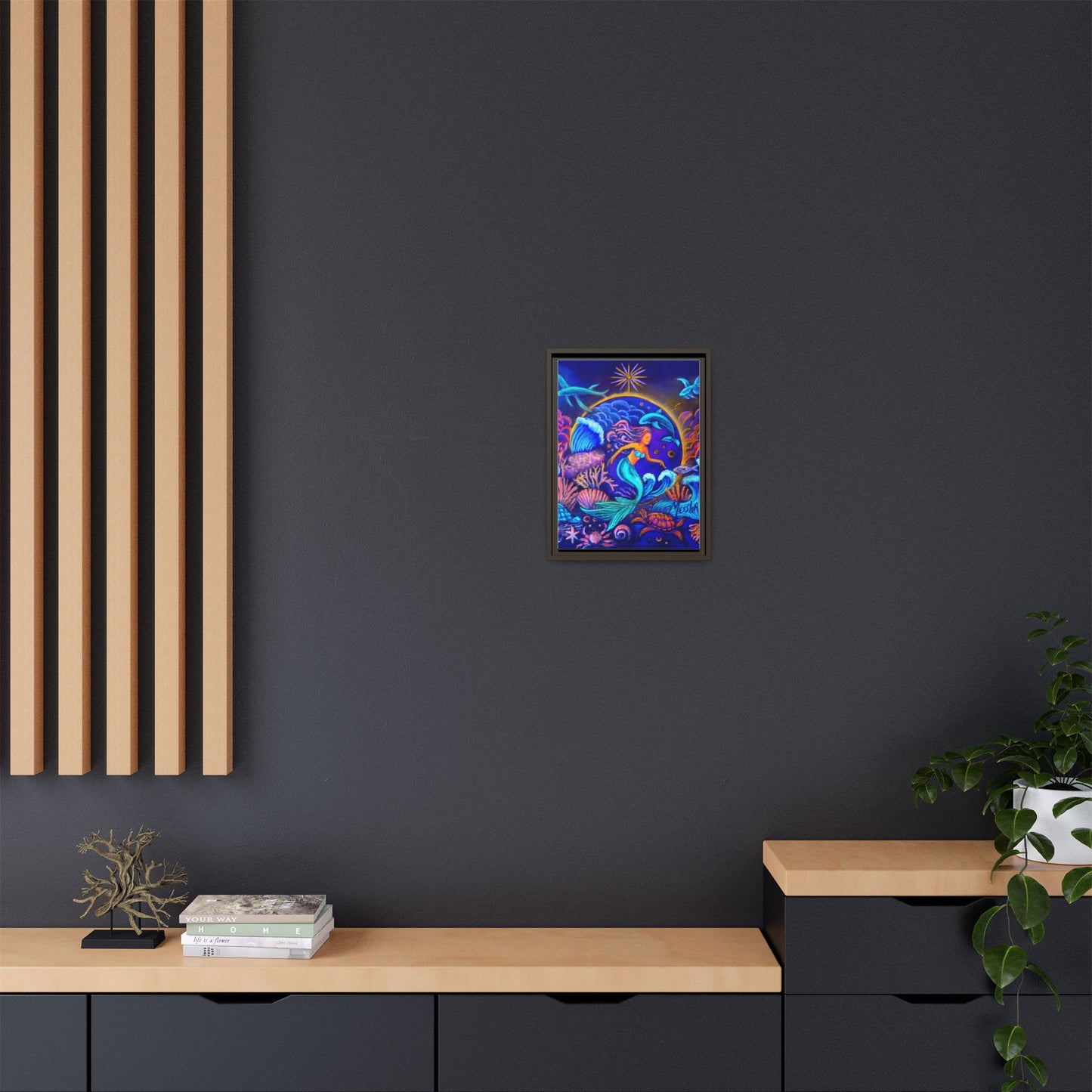 Celestrial Extraterrestrial Framed Canvas Print