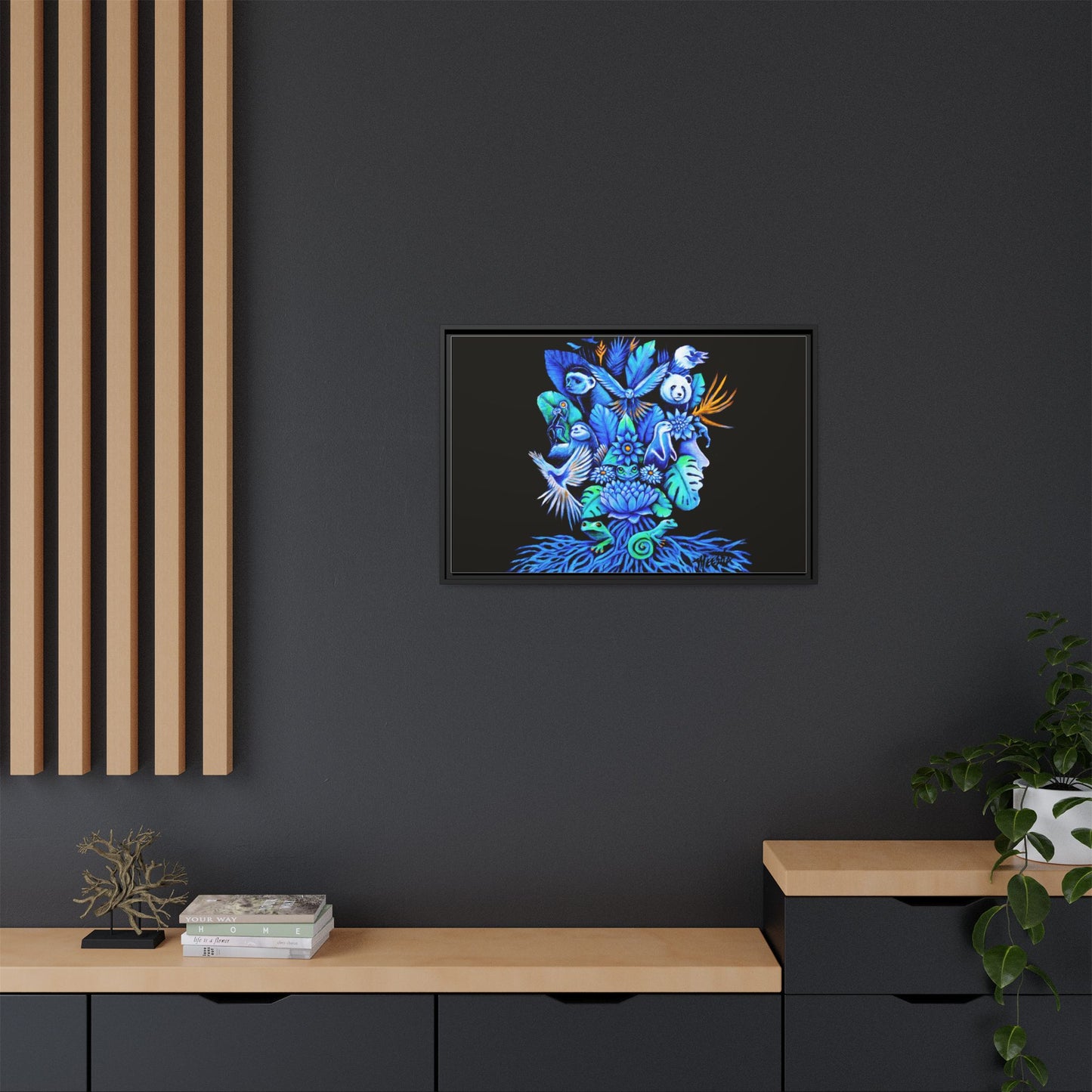 Out of The Blue Framed Canvas Print