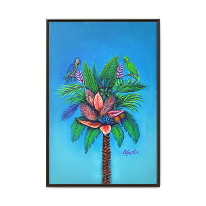 Palm Tree of Life Framed Canvas Print