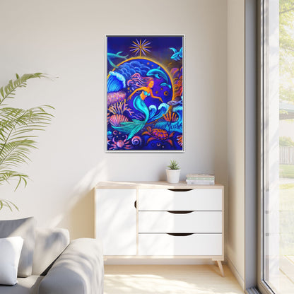 Celestrial Extraterrestrial Framed Canvas Print