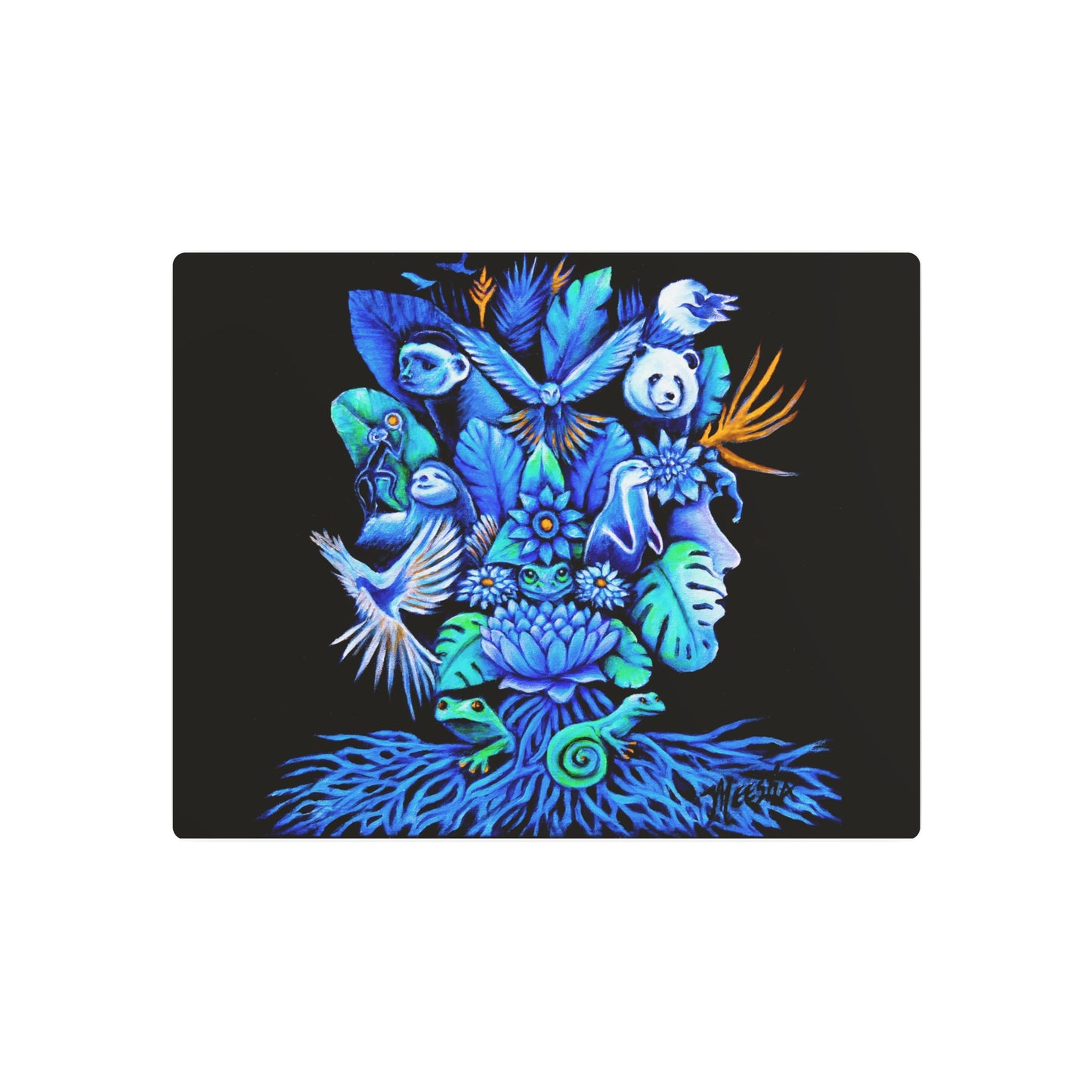 Out of the blue Metal Art Sign