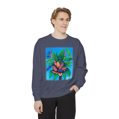 Palm Tree of Life Unisex Garment-Dyed Sweatshirt