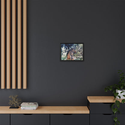 Watchful Warrior Framed Canvas Print