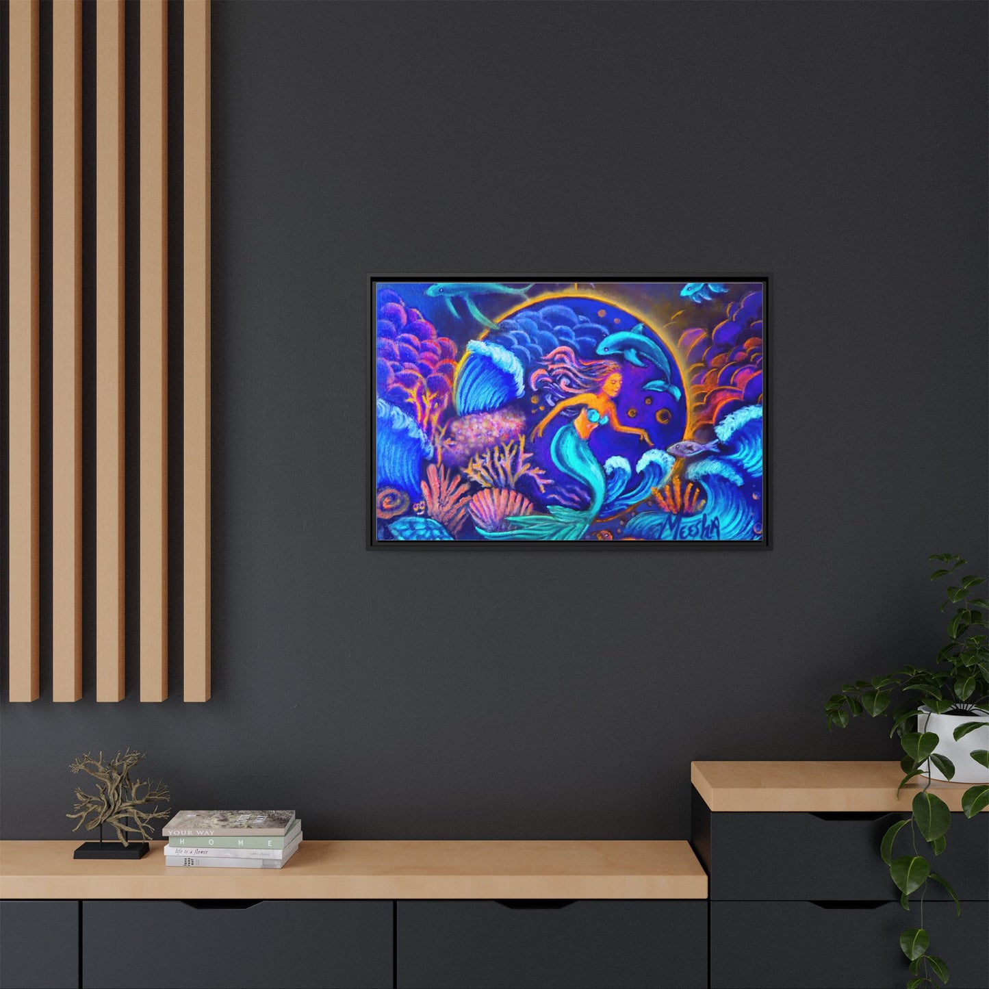 Celestrial Extraterrestrial Framed Canvas Print