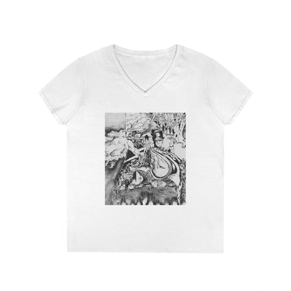 Alice In Wonderland Ladies' V-Neck T-Shirt