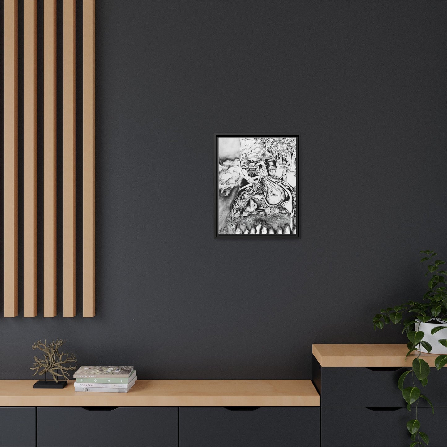 Alice In Blunderland Framed Canvas Print