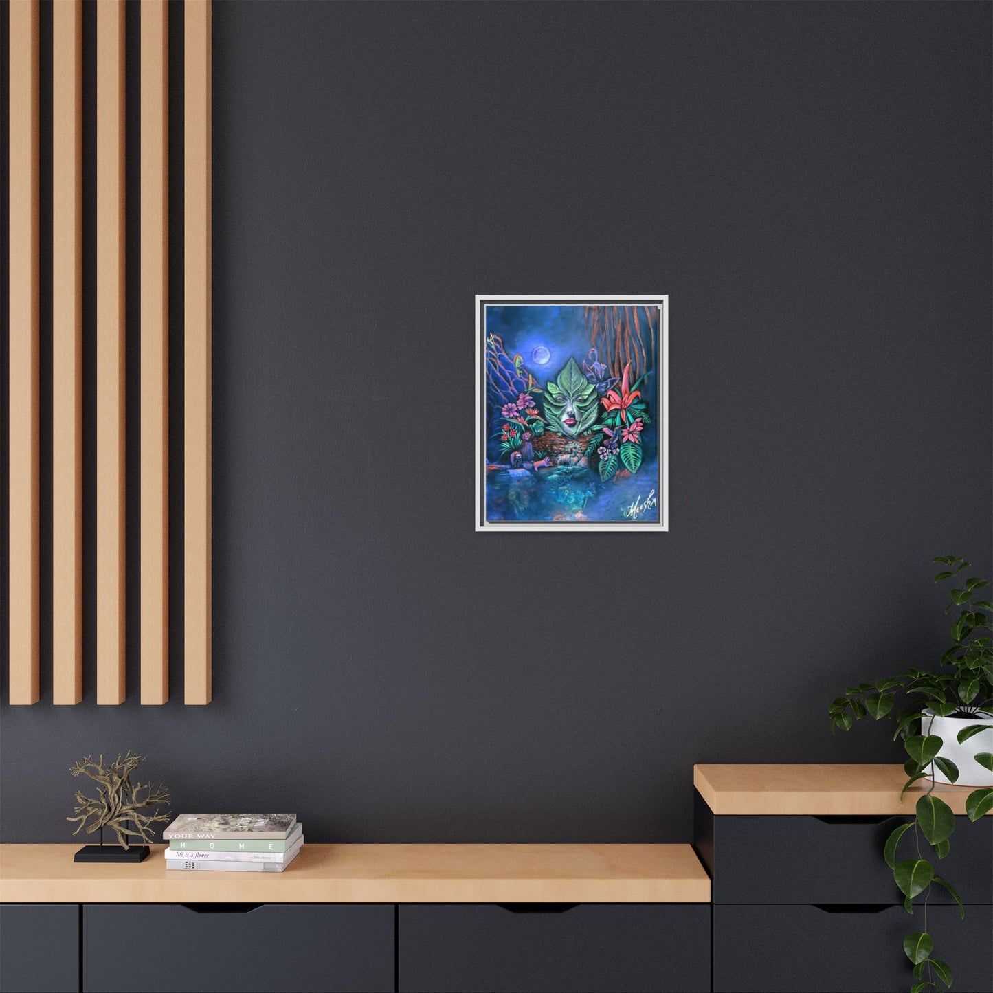 Moonlight Mischief Framed Canvas Print