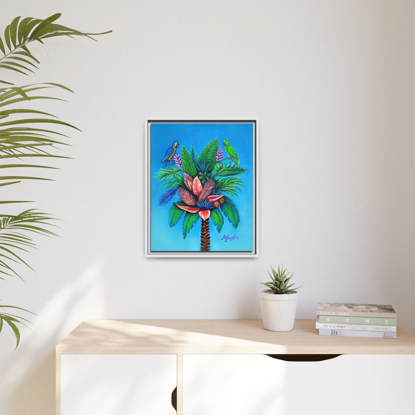 Palm Tree of Life Framed Canvas Print