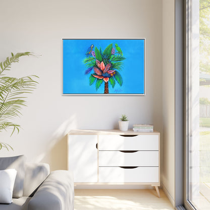 Palm Tree of Life Framed Canvas Print