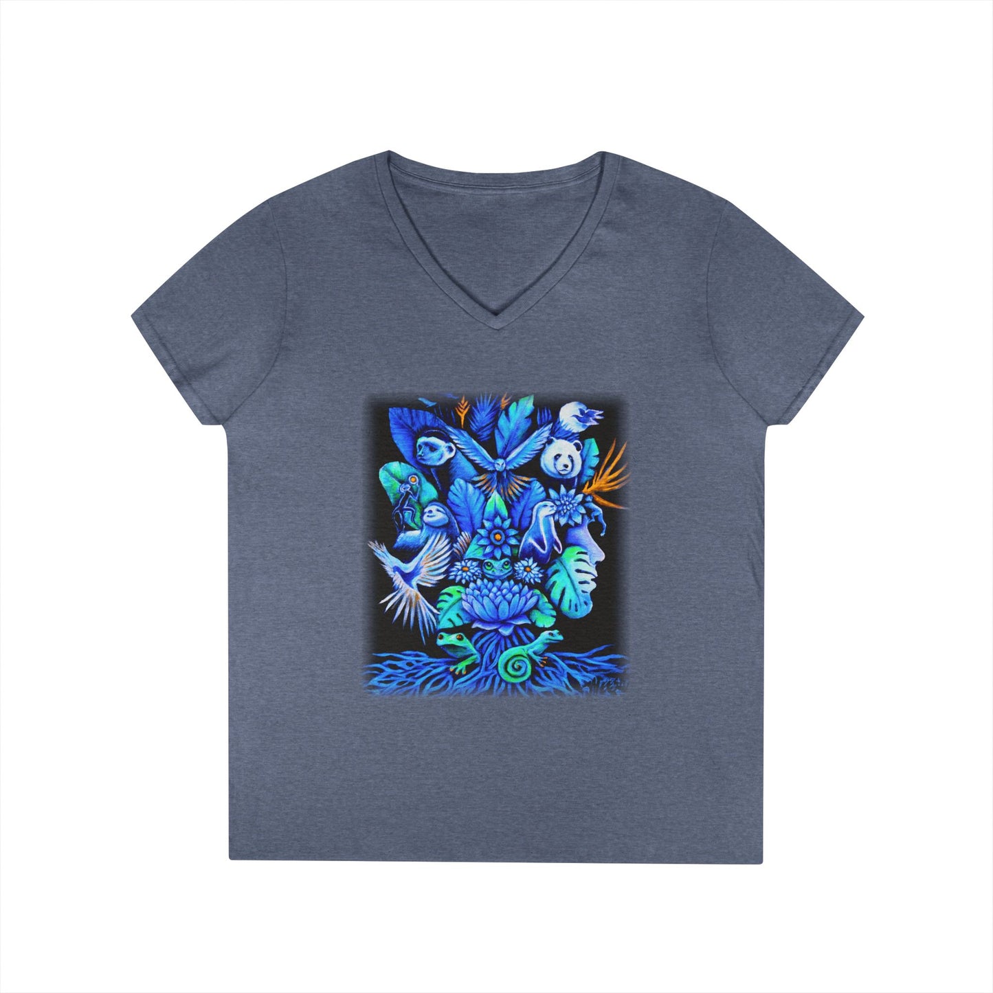 Out of the blue Ladies' V-Neck T-Shirt