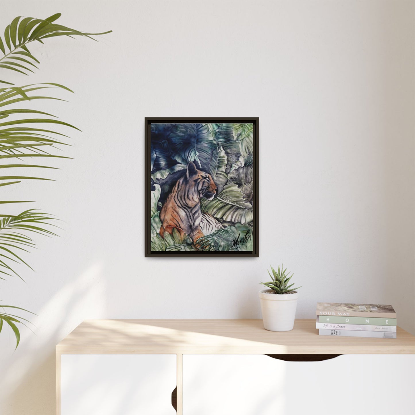 Watchful Warrior Framed Canvas Print
