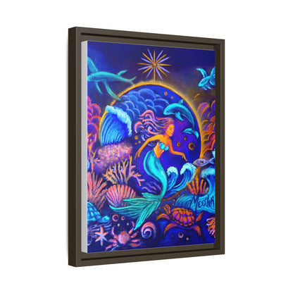 Celestrial Extraterrestrial Framed Canvas Print