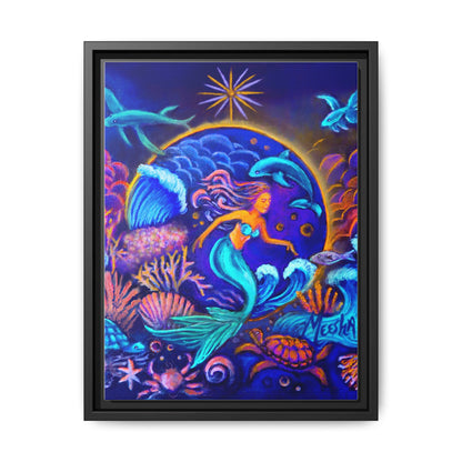 Celestrial Extraterrestrial Framed Canvas Print