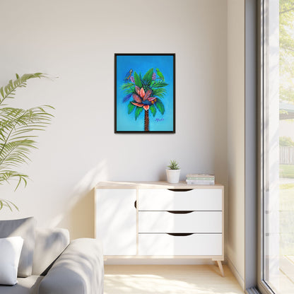 Palm Tree of Life Framed Canvas Print