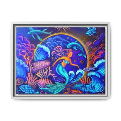 Celestrial Extraterrestrial Framed Canvas Print