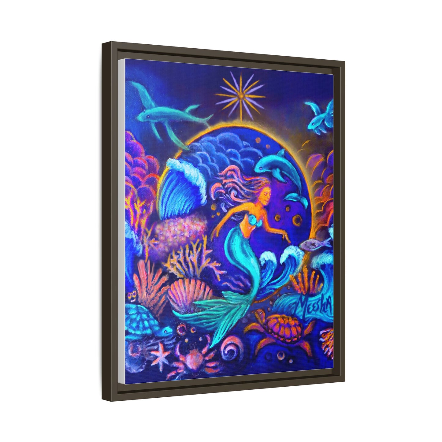 Celestrial Extraterrestrial Framed Canvas Print