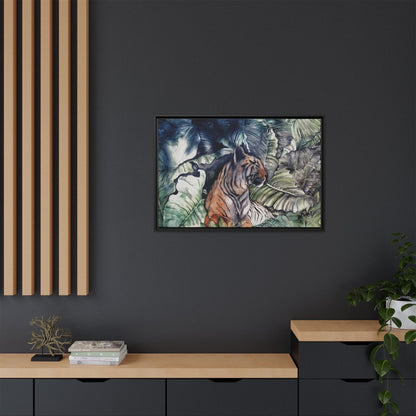 Watchful Warrior Framed Canvas Print